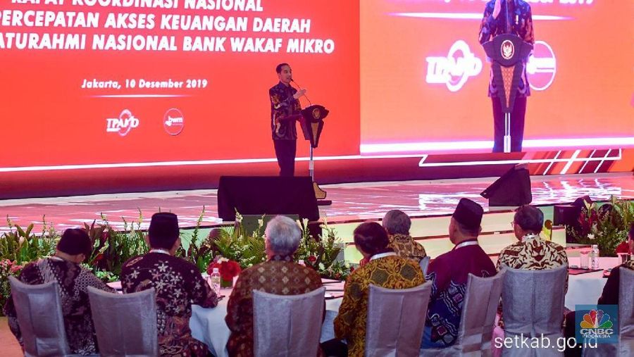 Demikian pengakuan Jokowi usai menghadiri Rapat Koordinasi Nasional Tim Percepatan Akses Keuangan Daerah dan Silahturahmi Nasional Bank Wakaf Mikro.