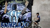 Kota Rosario ingin dikenal dunia sebagai bagian dari hidup Messi. (AP Photo/Natacha Pisarenko)