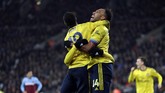 Arsenal berhasil mengakhiri pertandingan dengan skor 3-1 sekaligus memutus tren buruk yang mereka alami dalam beberapa pekan terakhir. (AP Photo/Kirsty Wigglesworth)