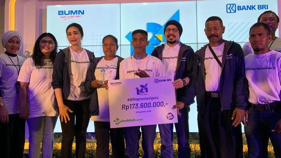 Bank BRI bekerja sama dengan platform crowdfunding benihbaik.com untuk memberikan dukungan nyata kepada guru honorer Indonesia.