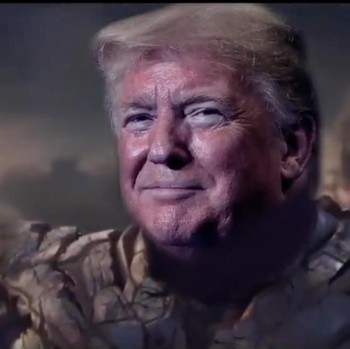 Penampakan Donald Trump Jadi Thanos yang 'Sikat' DPR AS