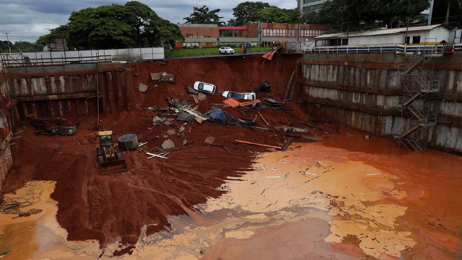 Kejadian tanah longsor hebat terjadi di ibu kota Brasil.