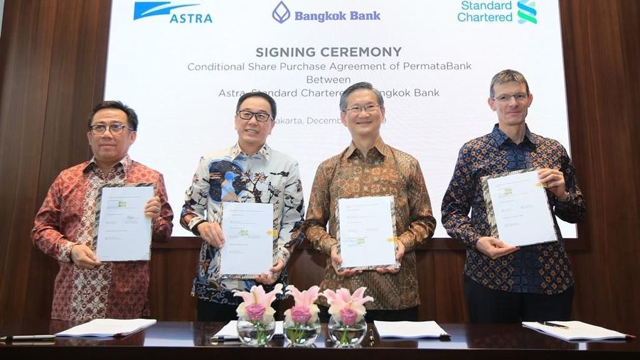 Standard Chartered & Astra Teken Perjanjian Jual Beli Saham PermataBank Dengan Bangkok Bank (Dok. Astra International )