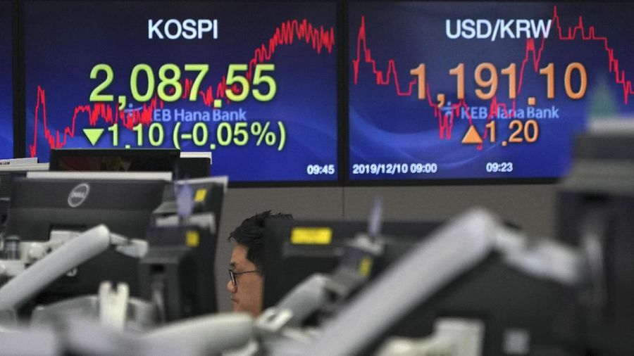 Bursa Korea (KOSPI). (AP Photo/Lee Jin-man)