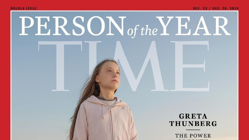 Majalah TIME's menetapkan aktivis lingkungan asal Swedia, Greta Thunberg, sebagai Person of the Year 2019.