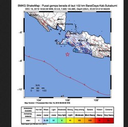 Sukabumi Diguncang Gempa Magnitudo 4,8