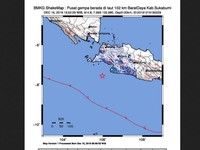 Sukabumi Diguncang Gempa Magnitudo 4,8