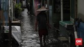 Kepala Dinas Sumber Daya Air DKI Jakarta Juaini mengakui sejumlah kawasan di Jakarta sempat tergenang air, salah satunya di kawasan FX Sudirman dan kawasan Gelora Bung Karno (GBK), namun tidak bertahan lama. (CNN Indonesia/Adhi Wicaksono)