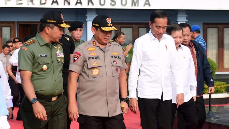 Presiden Joko Widodo (Jokowi) bersama sejumlah menteri Kabinet Indonesia Maju hari ini, Selasa (17/12/2019), mengunjungi Kaltim.