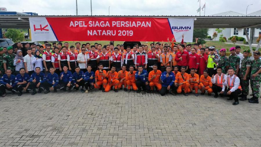 PT Hutama Karya (Persero) melakukan apel siaga memastikan kesiapan kesiapan Jalan Tol Trans-Sumatera untuk dilalui pemudik.