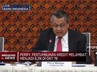 BI : Oktober 2019, Pertumbuhan Kredit Melambat Jadi 6,53%