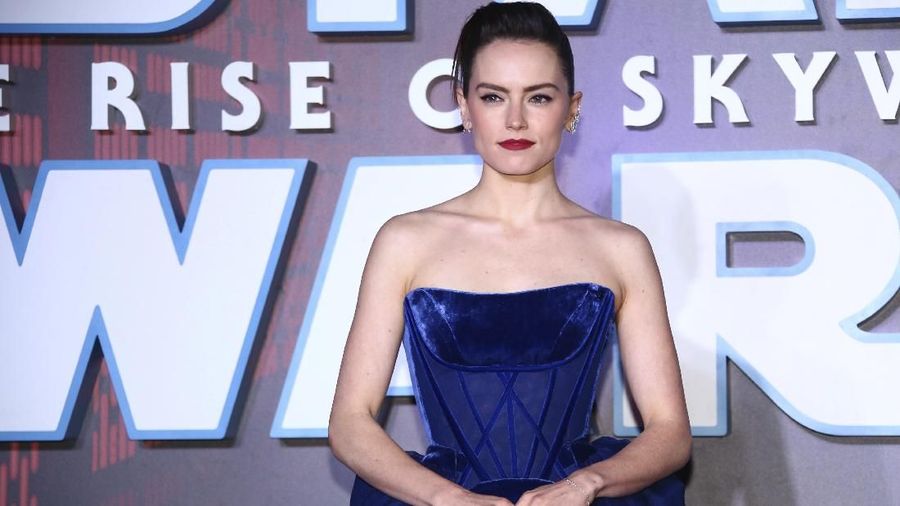 Para pemain film berpose pada pemutaran perdana untuk film 'Star Wars: The Rise of Skywalker', di London. Film Ini merupakan penutup saga Star Wars;