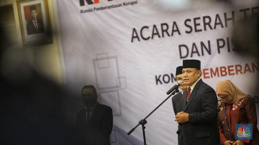 Serah Terima Jabatan Ketua KPK, Firli Baharudin (CNBC Indonesia/Andrean Kristianto)