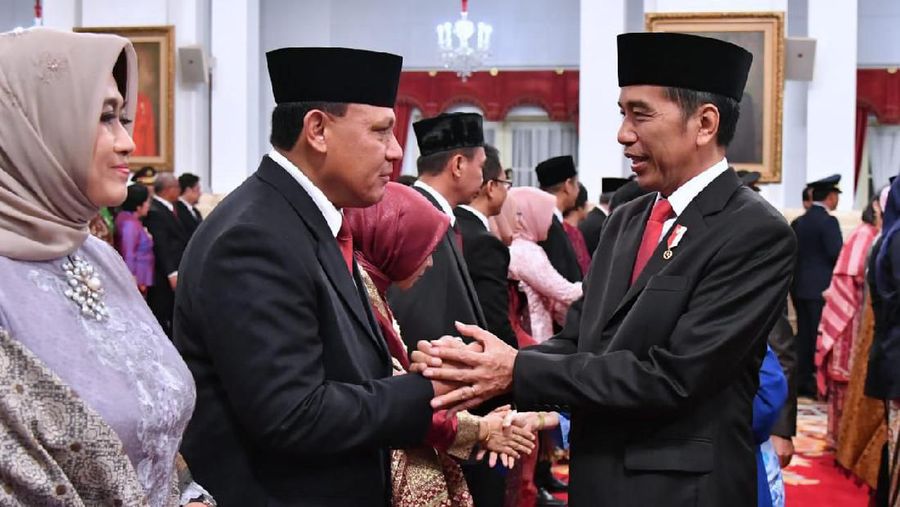 Ketua KPK Firli Bahuri mengikuti acara Pengucapan Sumpah/Janji Pejabat Negara Masa Jabatan Tahun 2019-2023 di hadapan Presiden Republik Indonesia.