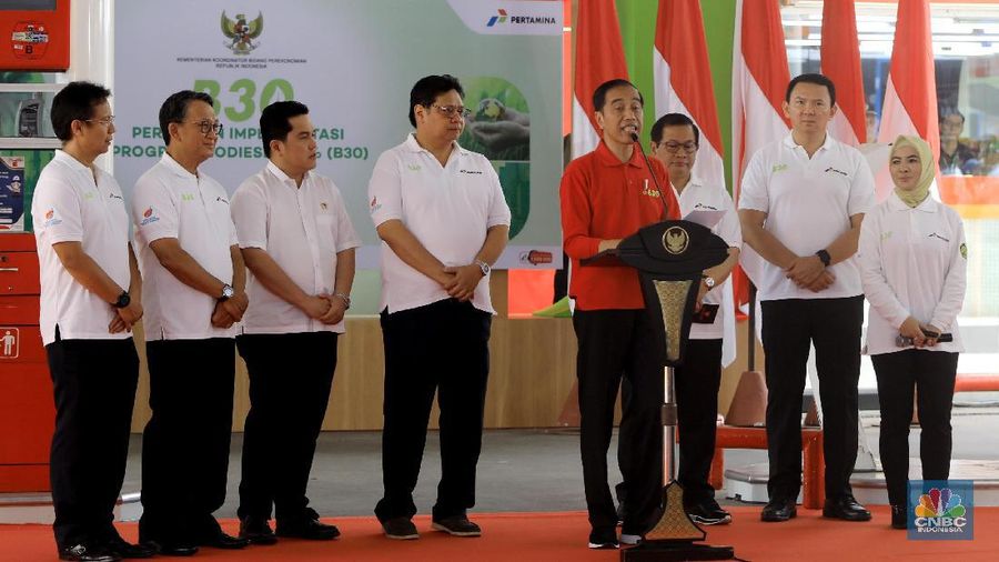 Jokowi mengatakan penerapan B30 bisa bikin negara hemat sampai Rp 63 triliun 