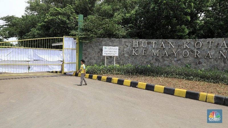 Saat ini, hutan kota Kemayoran ditutup sementara untuk umum.