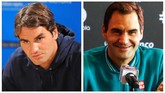 Foto kiri ketika Roger Federer pada 2010 saat masih 28 tahun, sementara foto kanan adalah ketika petenis asal Swiss itu sudah 38 tahun. (AFP PHOTO/Paul CROCK/CLAUDIO CRUZ)