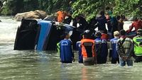 25 Orang Tewas! Ini Kronologi Bus Masuk Jurang Di Sumsel