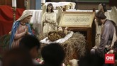 Ibadah Misa Malam Natal di Gereja Katedral, Jakarta, Selasa (24/12) telah dimulai sejak pukul 16.30 WIB. (CNN Indonesia/Andry Novelino)