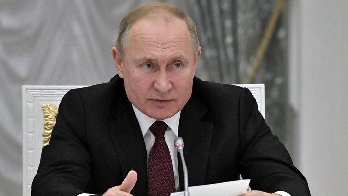 Presiden Rusia Vladimir Putin (Alexei Nikolsky, Sputnik, Kremlin Pool Photo via AP) Russian President Vladimir Putin chairs a meeting of the Presidential Council for Strategic Development and National Projects in the Kremlin in Moscow, Russia, Wednesday, Dec. 25, 2019. (Alexei Nikolsky, Sputnik, Kremlin Pool Photo via AP)