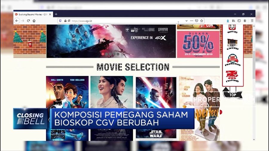 Komposisi Pemegang Saham Bioskop CGV Berubah (CNBC Indonesia TV)