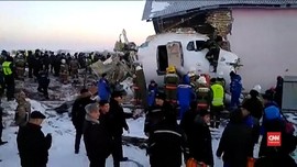 VIDEO: Pesawat Jatuh di Kazakhstan Tewaskan Belasan Orang