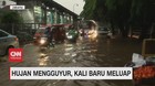 VIDEO: Hujan Deras Mengguyur, Kali Baru Meluap