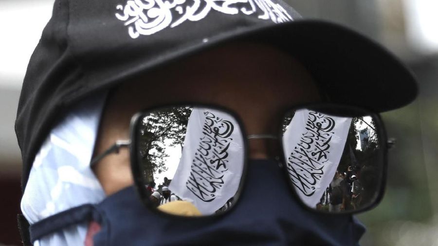 Sejumlah komunitas melakukan unjuk rasa terkait dugaan persekusi dan diskriminasi etnis Uighur di depan Kedubes China, Jumat (27/12/2019).