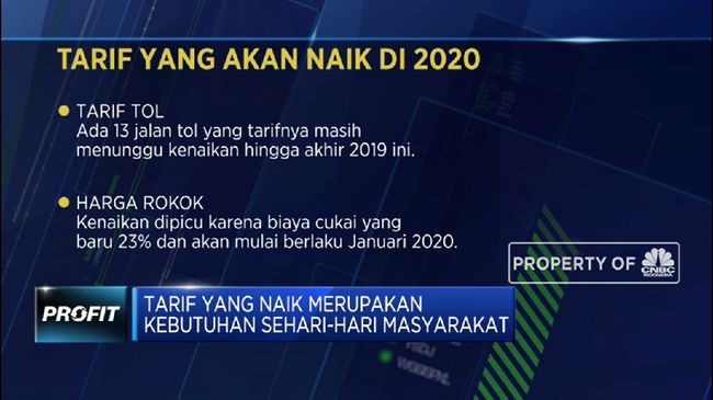 Bersiaplah! 2020 Sejumlah Tarif akan Naik