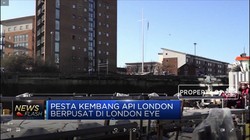 Persiapan Kembang Api untuk Malam Tahun Baru di London