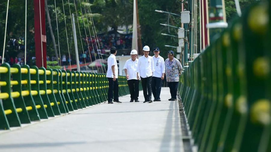 Presiden Jokowi Resmikan Bendung Kamijoro di Kulon Progo. (Muchlis Jr - Biro Pers Sekretariat Presiden)