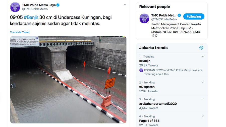Awal tahun Baru 2020 menjadi hari yang tidak terlupakan oleh warga DKI Jakarta.
