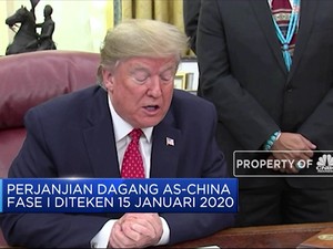 Mantap! Damai Dagang As-China Diteken 15 Januari 2020