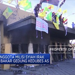 Ada Unjuk Rasa, Kedubes AS di Baghdad Dilumat Api