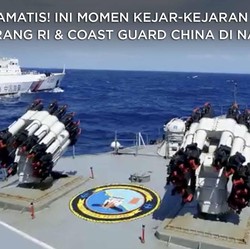 Sengit! Kapal Perang RI vs Coast Guard China di Laut Natuna