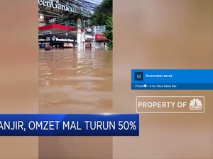Dampak Banjir, Omzet Mal Turun 50%