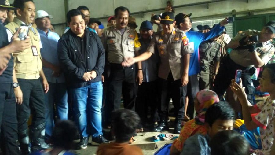 Menteri BUMN Erick Thohir bicara soal dampak banjir ke perusahaan pelat merah