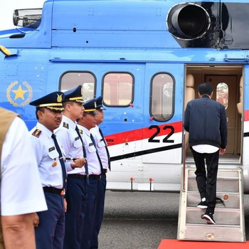Cuaca Buruk, Helikopter Jokowi Tiga Kali Gagal Mendarat