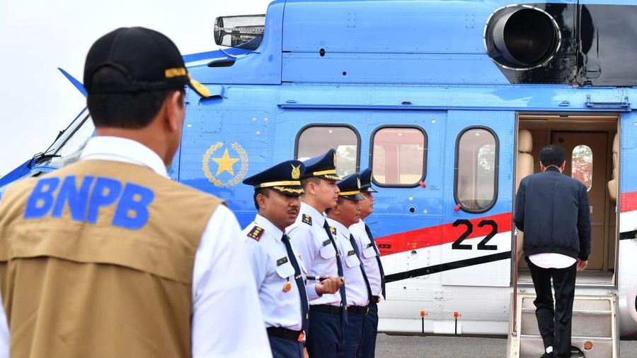 Helikopter yang membawa Jokowi gagal mendarat