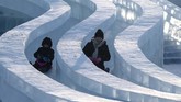 Udara dingin yang bertiup selama festival berasal dari Siberia. Musim panas di sini bersuhu 21,2 derajat Celcius, sementara saat musim dingin bersuhu -16,8 derajat Celcius. (NOEL CELIS / AFP)