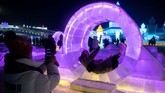 Festival Es dan Salju Harbin berlangsung hingga 25 Februari 2020. (NOEL CELIS / AFP)