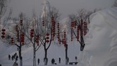 Festival Es dan Salju Harbin digelar sejak 25 Desember 2019 sampai 25 Februari 2020. (NOEL CELIS / AFP)