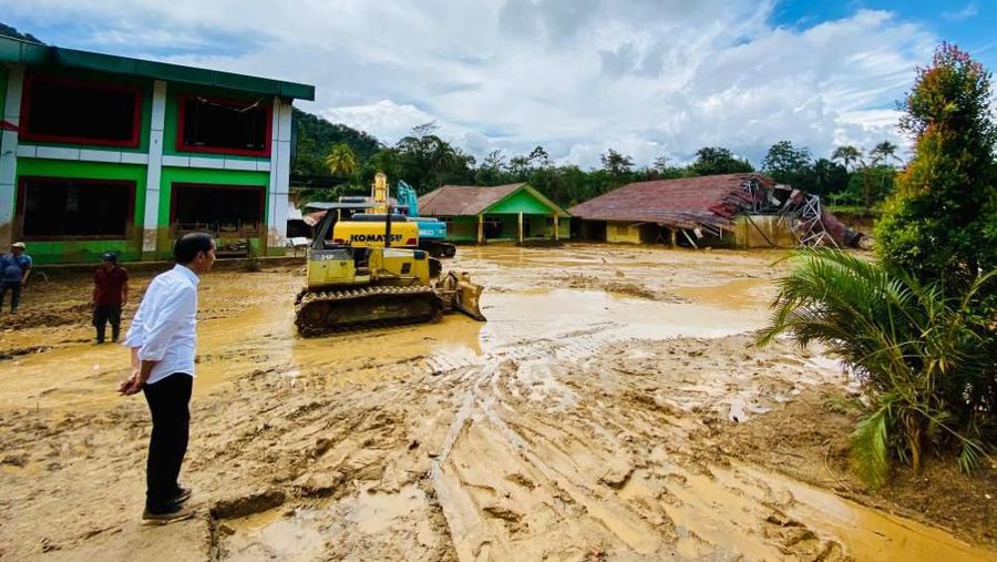 Jokowi mengatakan beberapa penyebab bencana banjir bandang di Lebak adalah akibat perambahan hutan dan penambangan emas secara ilegal.