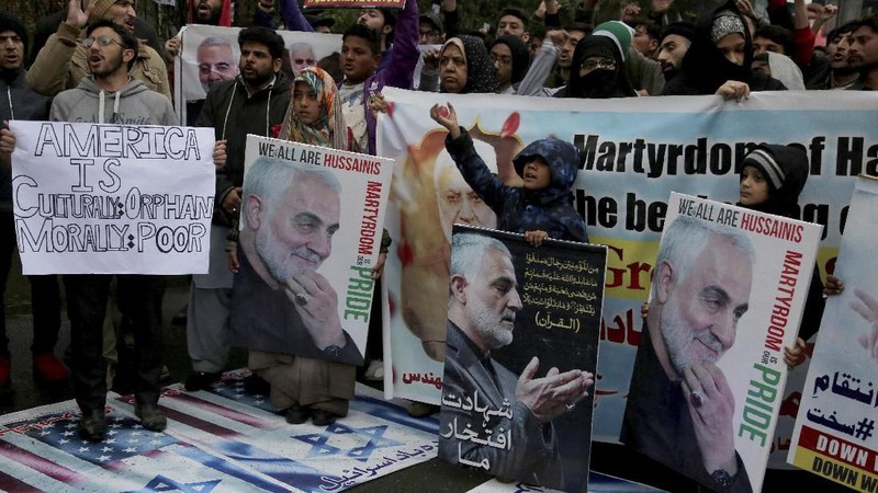 Pembunuhan terhadap Soleimani oleh tentara AS memicu protes di negara lainnya seperti Pakistan dan India