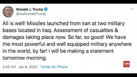 VIDEO: Cuitan Trump Pasca Serangan Roket Iran