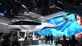 Hyundai S-A1 merupakan mobil terbang untuk masyarakat yang bermukim di perkotaan. Kendaraan ini disebut sebagai solusi berkendara di masa depan. (Photo by Robyn Beck / AFP)