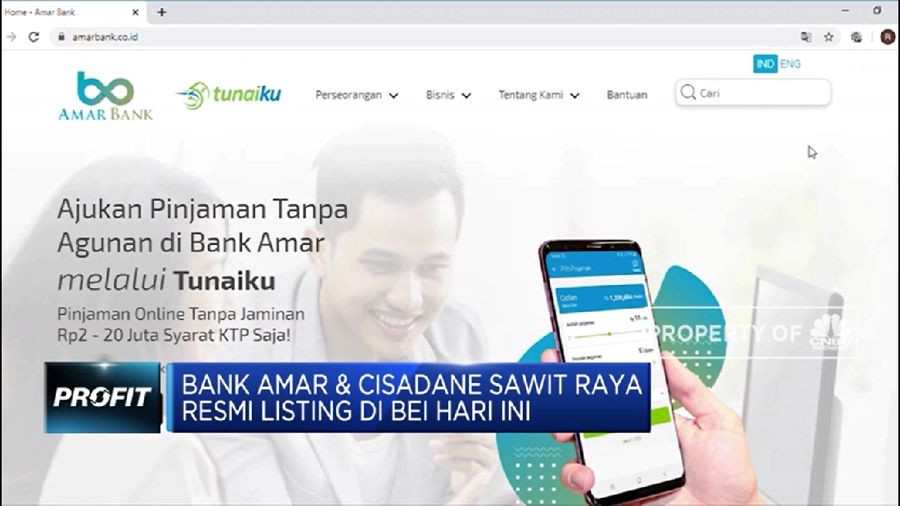 Listing, Saham Bank Amar & Cisadane Terbang!