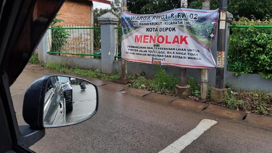 Tol Cijago ditolak oleh sebagian warga Krukut, Depok.