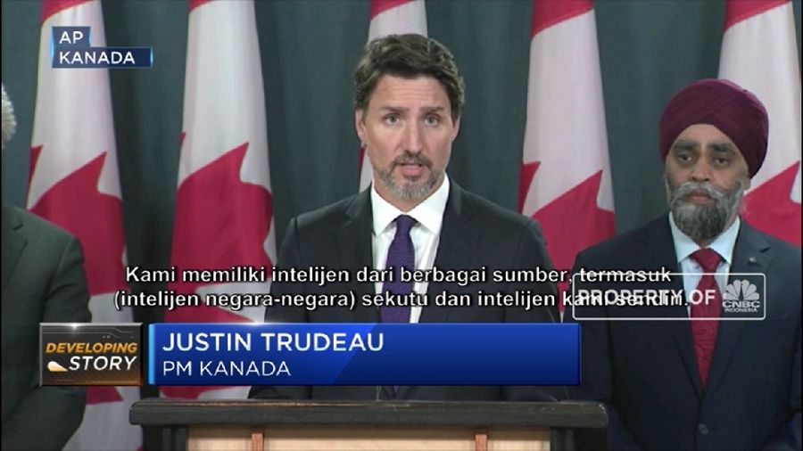 PM Kanada Justin Tredeau menyayangkan jatuhnya pesawat Boeing 737 di Teheran yang banyak memakan korban warga Kanada.