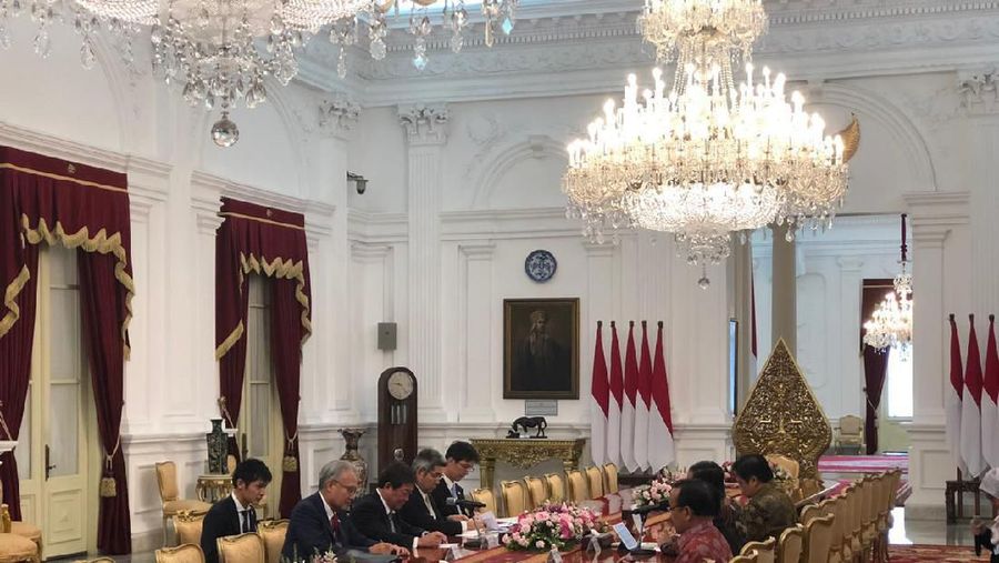 Hal itu terungkap saat Jokowi menerima delegasi pemerintah Jepang di Istana Merdeka, Kompleks Istana Kepresidenan, Jakarta.